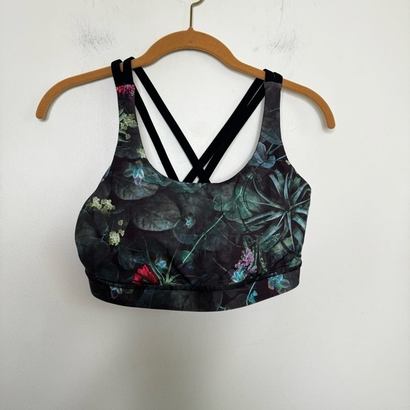 Lululemon Energy Bra Curious Jungle Multi / Black - Picture 3 of 6